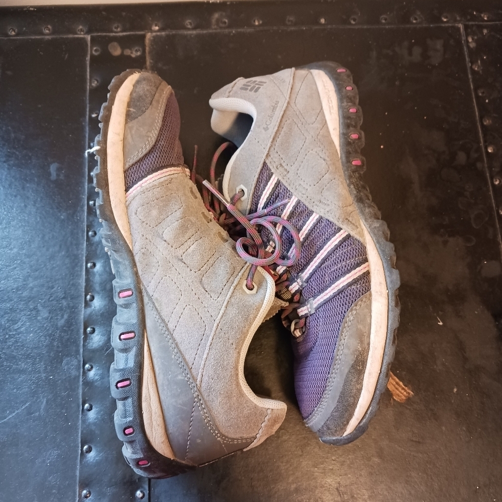 Columbia Women's Sz 8 Culvert Omni Tech Waterproof Hiking Shoes Purple/ Gray - Picture 4 of 8